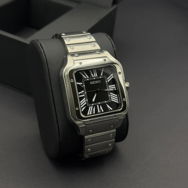 Seiko Cartier Santos Negro