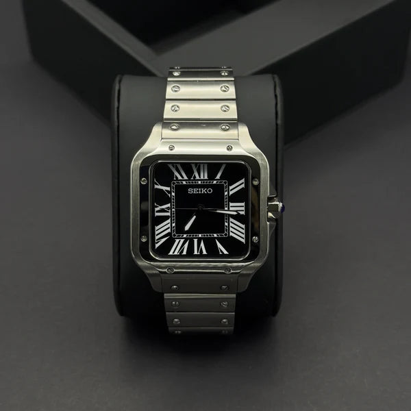 Seiko Cartier Santos Negro