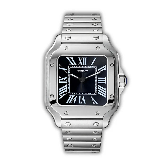 Seiko Cartier Santos Negro