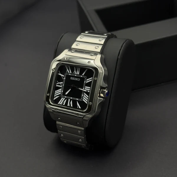 Seiko Cartier Santos Negro