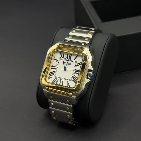 Seiko Cartier Santos Oro Acero