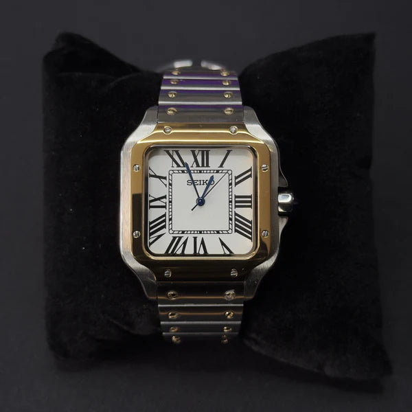 Seiko Cartier Santos Oro Acero