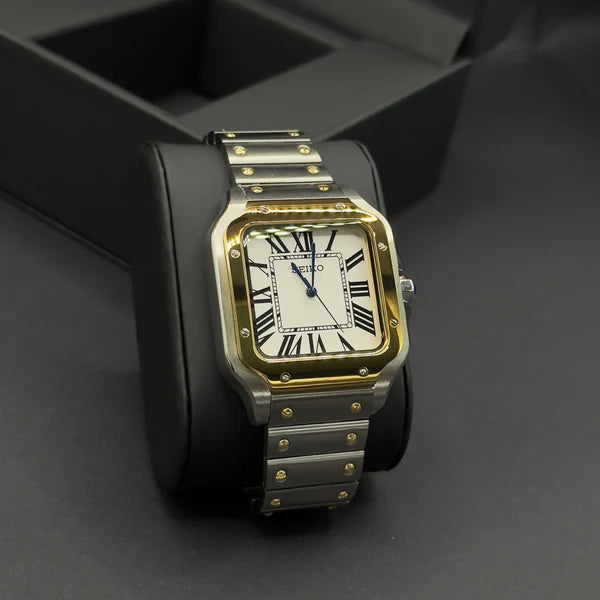 Seiko Cartier Santos Oro Acero