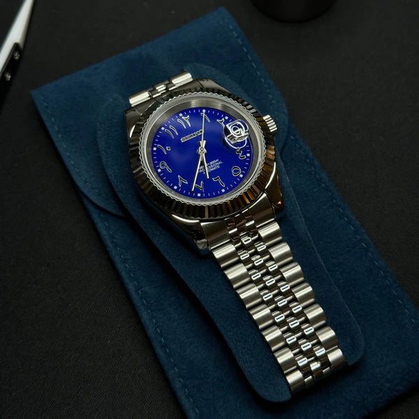 Seiko Mod Datejust Arabic Dial Azul