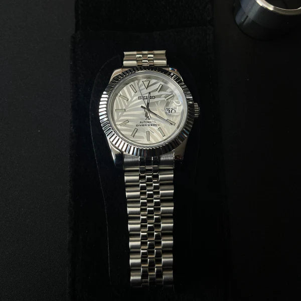 Seiko Datejust Arabic Dial Palm Blanco