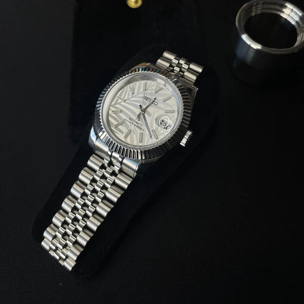 Seiko Datejust Arabic Dial Palm Blanco