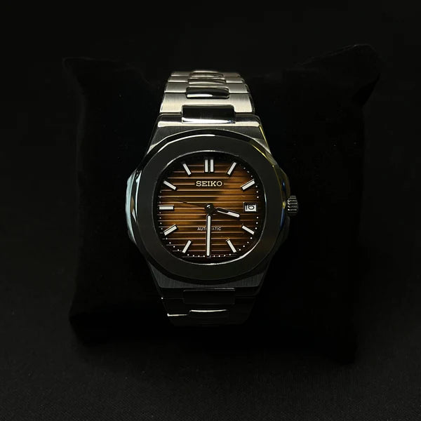 Seiko Mod Nautilus Marrón