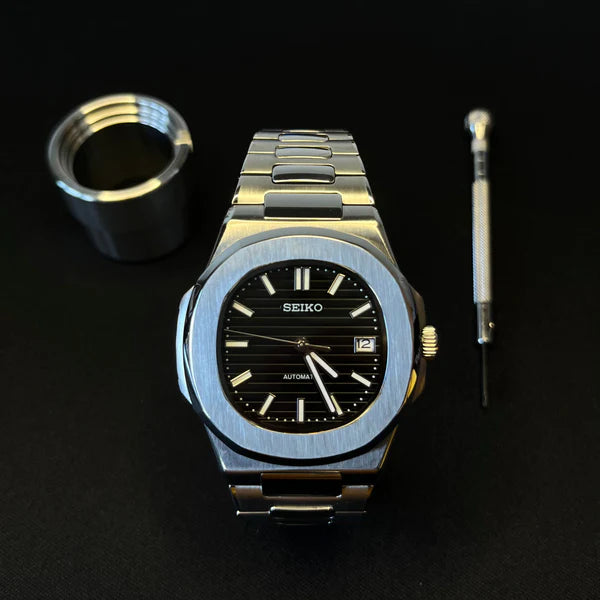 Seiko Mod Nautilus Negro