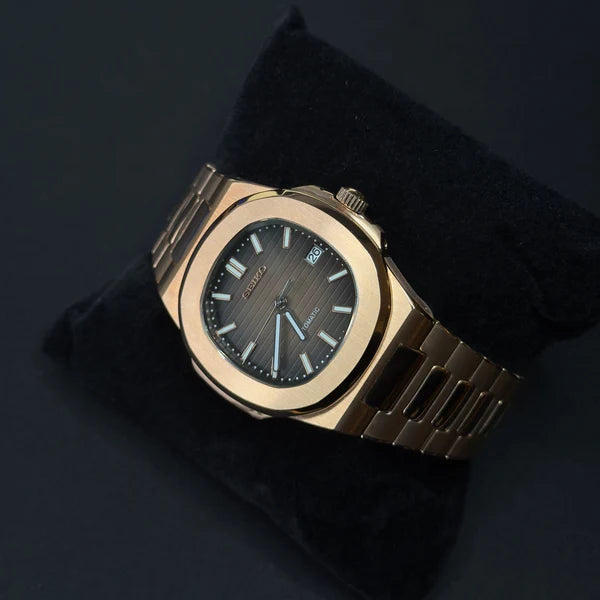 Seiko Mod Nautilus Oro Rosa Marrón