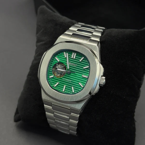 Seiko Mod Nautilus Skeleton Verde