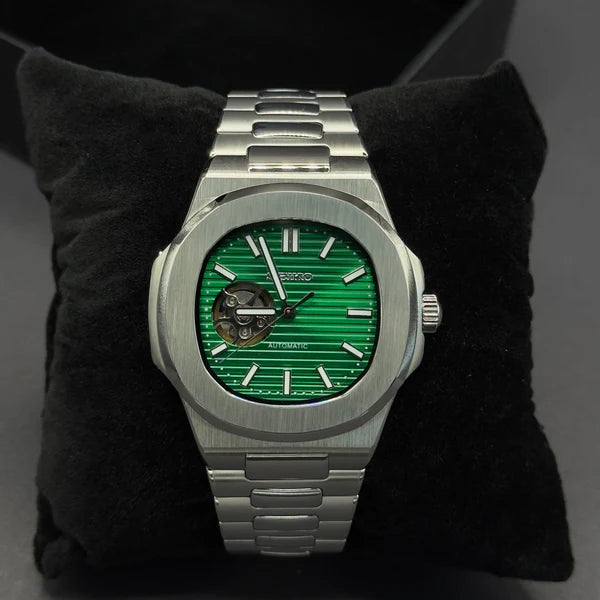 Seiko Mod Nautilus Skeleton Verde