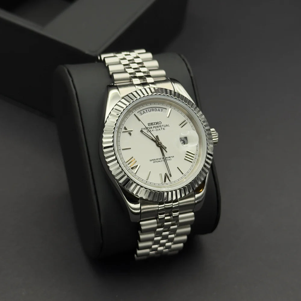 Seiko Daydate Roman Blanco