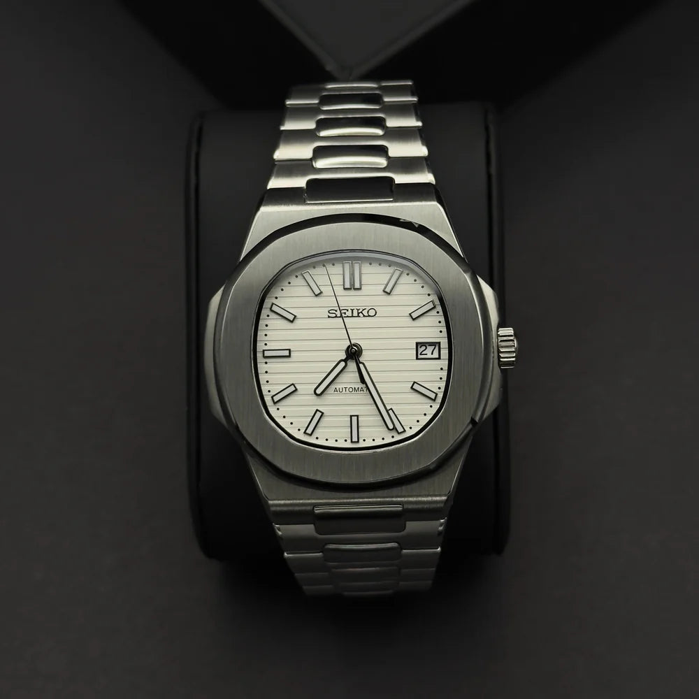 Seiko Mod Nautilus Blanco