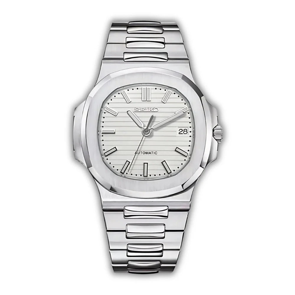 Seiko Mod Nautilus Blanco