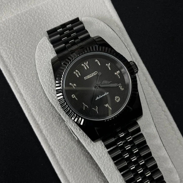 Seiko Mod Arabic Dial Full Black