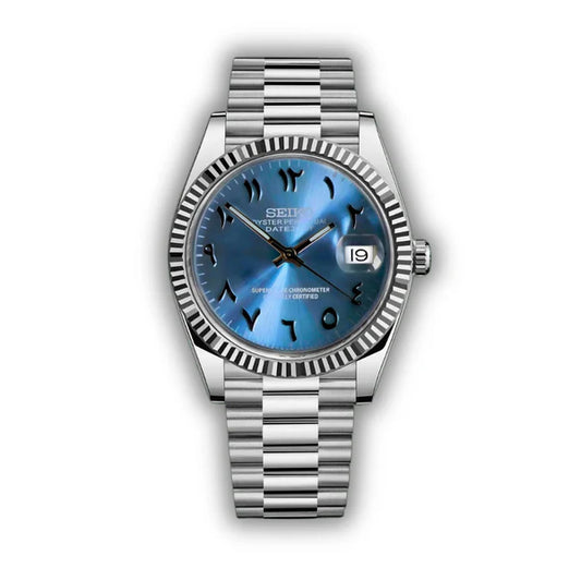 Seiko Datejust Arabic Dial Ice Blue