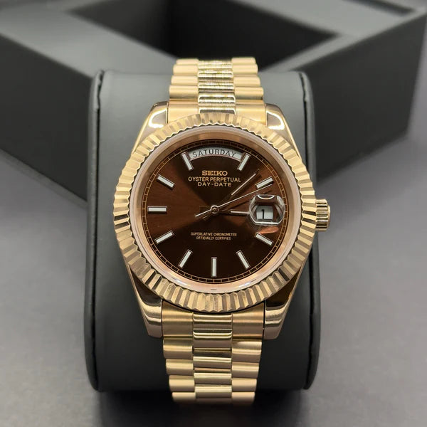 Seiko Daydate Chocolate Oro Rosa