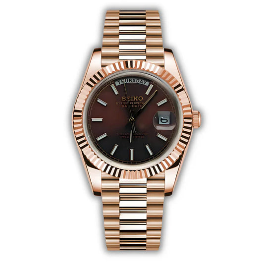 Seiko Daydate Chocolate Oro Rosa