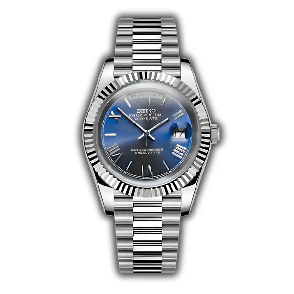 Seiko Daydate Roman Azul