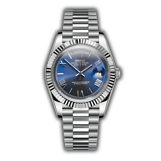 Seiko Daydate Roman Azul