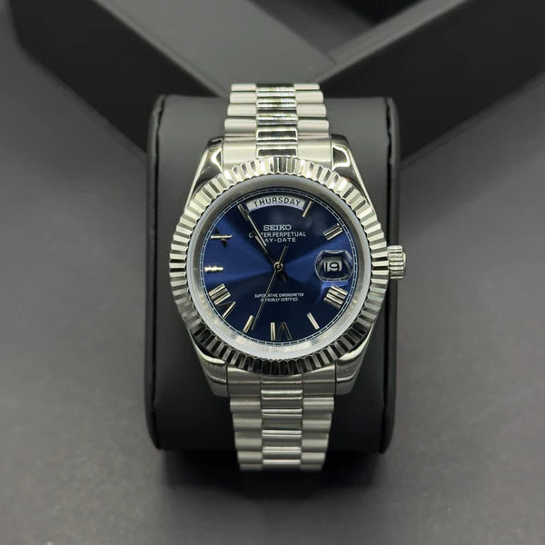 Seiko Daydate Roman Azul