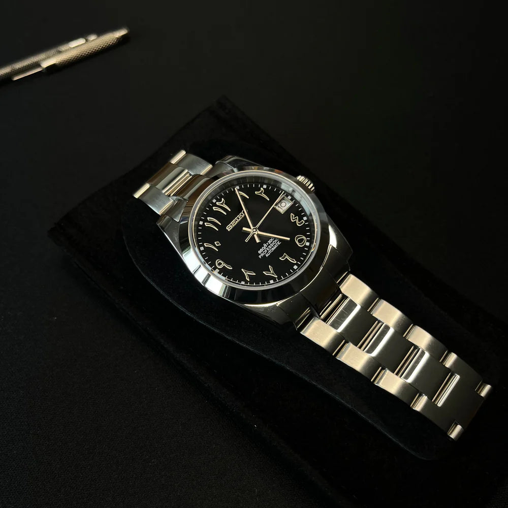 Seiko Datejust Arabic Dial Negro Liso