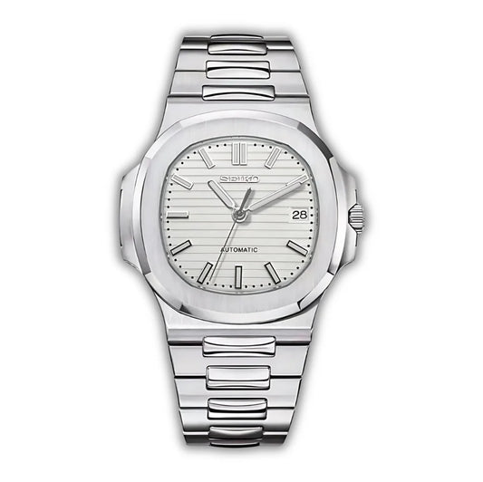 Seiko Mod Nautilus Blanco