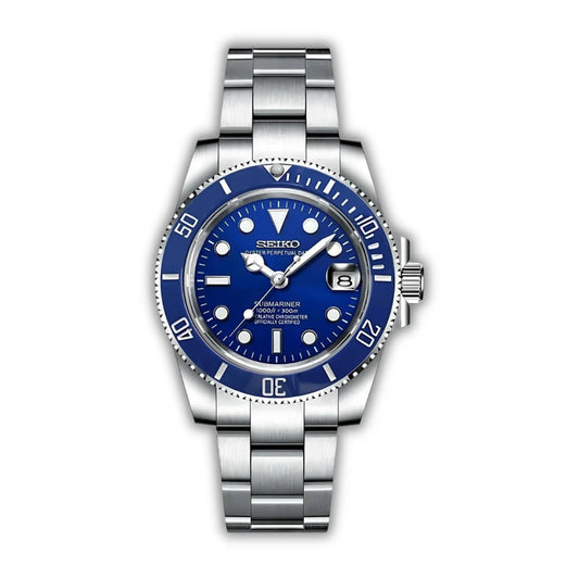 Seiko Mod Submariner Azul