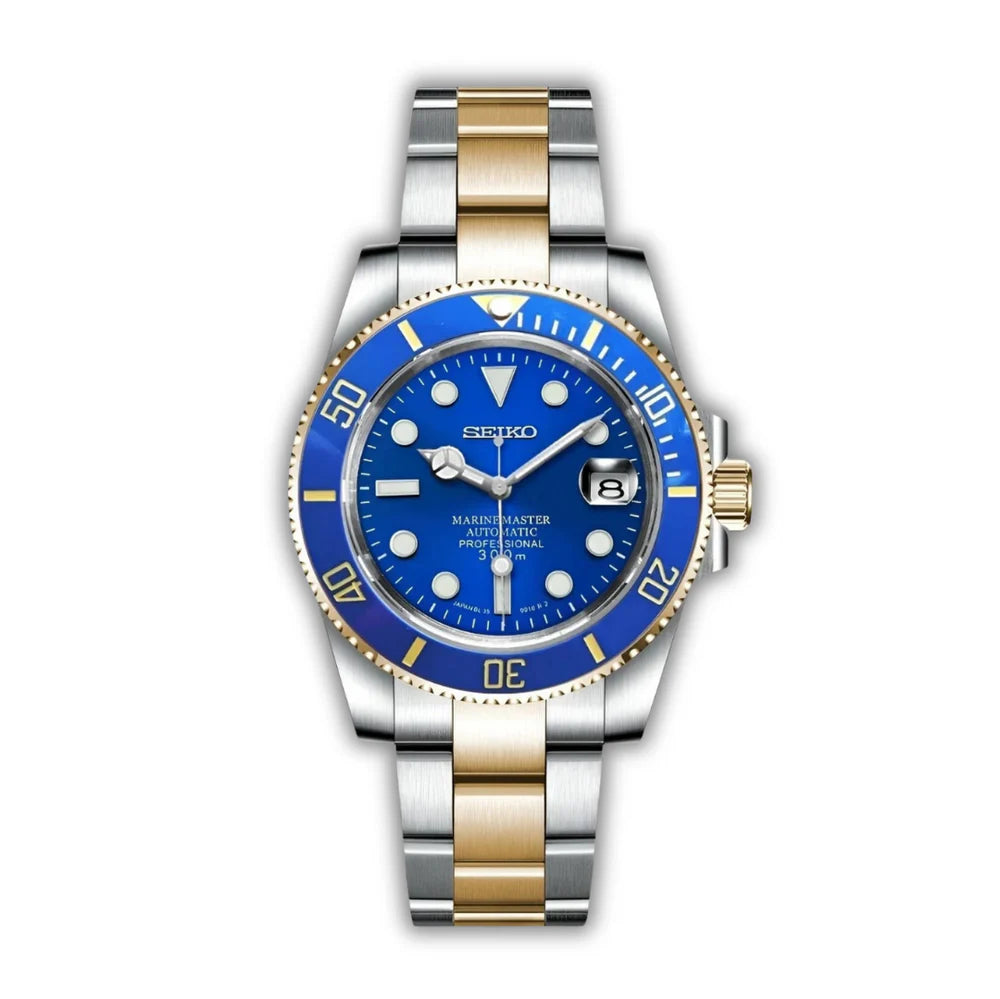 Seiko Submariner Azul y Dorado
